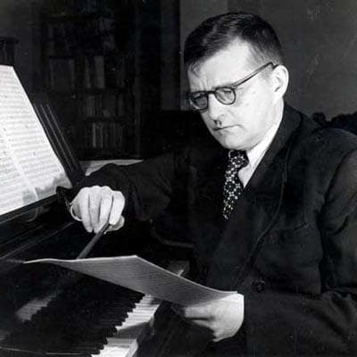 Retrato de Dmitriĭ Dmitrievich Shostakovich