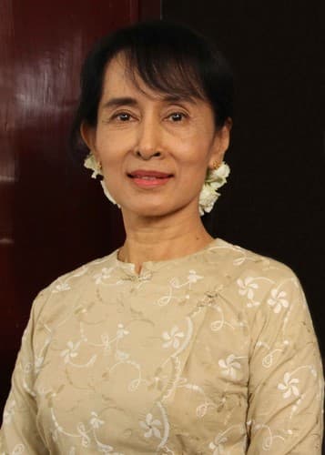 Retrato de Aung San Suu Kyi