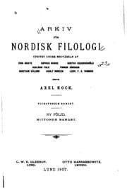 Tapa de Arkiv för nordisk filologi