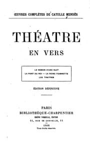 Tapa de Théâtre en vers