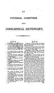 Tapa de The new universal gazetteer; or, Geographical dictionary. [With] Atlas