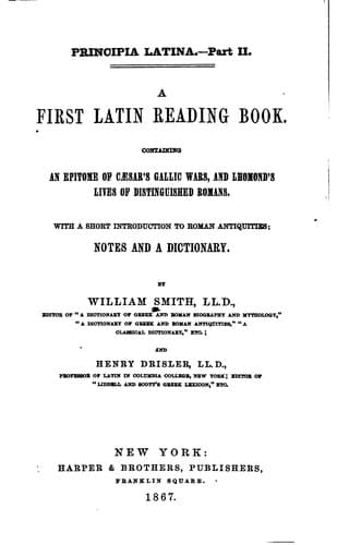 Tapa de First Latin Reading Book