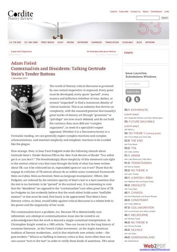 Tapa de Contextualists and Dissidents