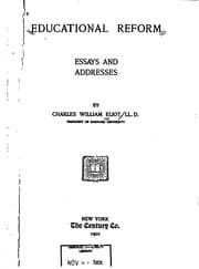 Tapa de Educational Reform: Essays and Addresses