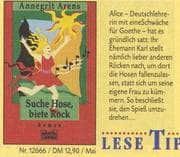 Tapa de Suche Hose, biete Rock