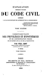 Tapa de Explication théorique et pratique du code civil contenant l'analyse critique des auteurs et de ..