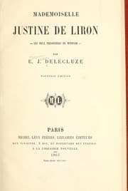 Tapa de Mademoiselle Justine de Liron--Les deux prisonniers de Windsor
