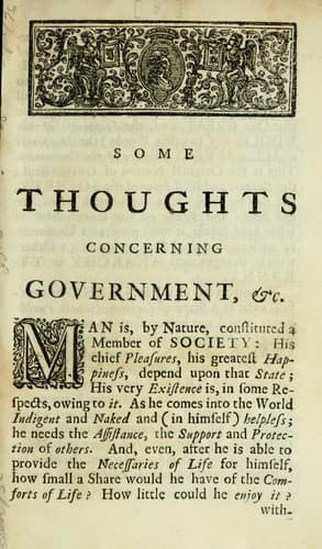 Tapa de Some thoughts concerning government in general