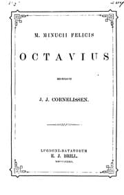 Tapa de M. Minucii Felicis Octavius recens. J.J. Cornelissen