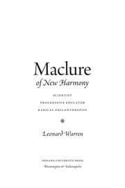 Tapa de Maclure of New Harmony