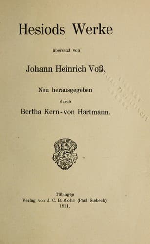 Tapa de Hesiods Werke