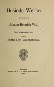 Tapa de Hesiods Werke