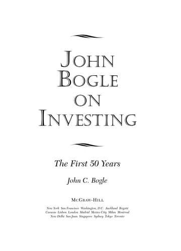 Tapa de John Bogle on Investing
