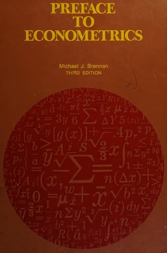 Tapa de Preface to econometrics