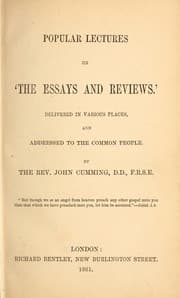 Tapa de Popular lectures on The essays and reviews ...
