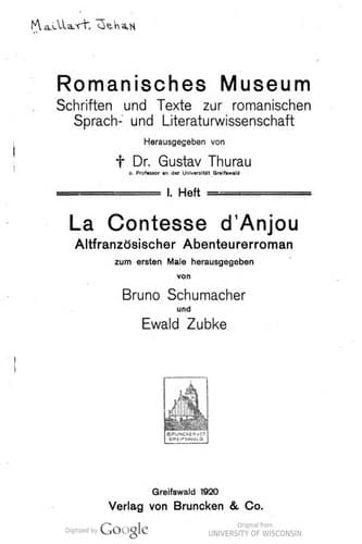 Tapa de La Contesse d'Anjou.