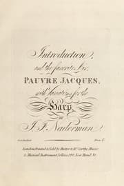 Tapa de Introduction, and the favorite air, Pauvre Jacques, with variations for the harp