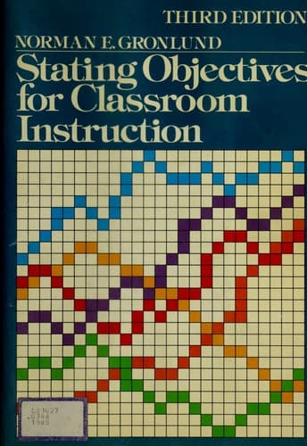 Tapa de Stating objectives for classroom instruction