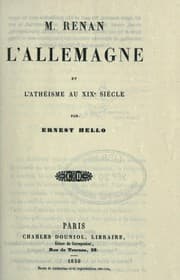 Tapa de M. Renan, l'Allemagne et l'athéisme au 19e siècle