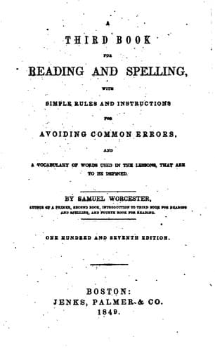 Tapa de Third Book for Reading and Spelling