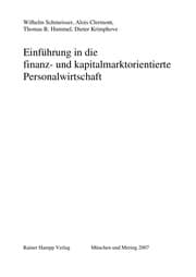 Tapa de Einführung in die finanz- und kapitalmarktorientierte Personalwirtschaft