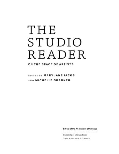 Tapa de The studio reader