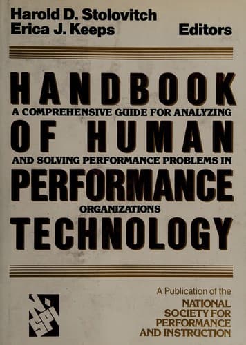Tapa de Handbook of human performance technology