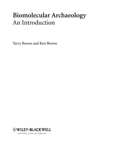 Tapa de Biomolecular archaeology