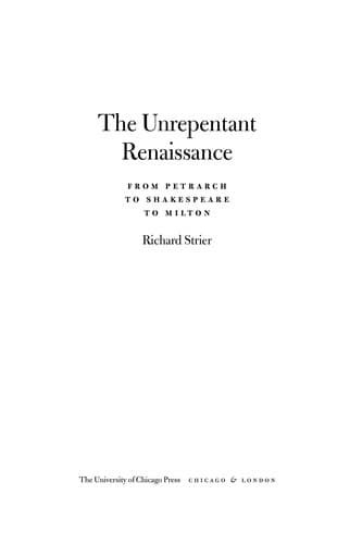 Tapa de The unrepentant Renaissance