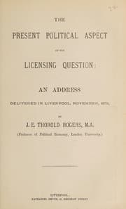 Tapa de The present political aspect of the licensing question