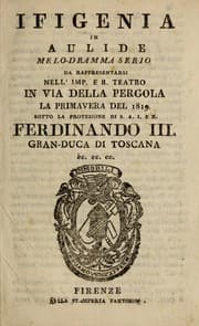 Tapa de Ifigenia in Aulide