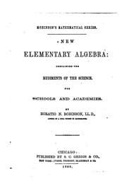 Tapa de New Elementary Algebra: Containing the Rudiments of the Science : for Schools and Academies