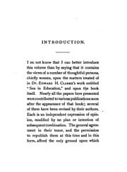 Tapa de Sex and Education: A Reply to Dr. E. H. Clarke's "Sex in Education."
