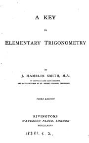 Tapa de A key to Elementary trigonometry