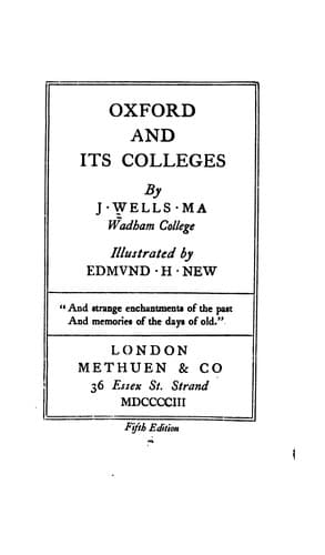 Tapa de Oxford and its colleges