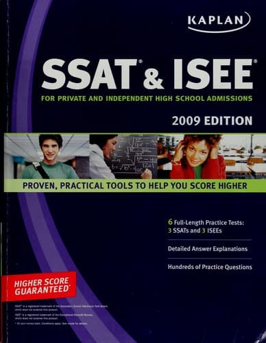 Tapa de Kaplan SSAT & ISEE 2009