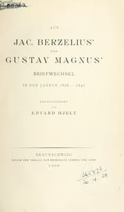 Tapa de Aus Jac. Berzelius' und Gustav Magnus' Briefwechsel in den Jahren 1828-1847