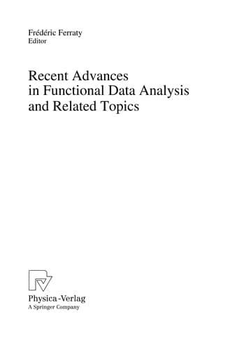 Tapa de Recent advances in functional data analysis and related topics