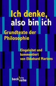Tapa de Ich denke, also bin ich. Grundtexte der Philosophie