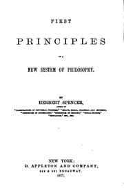 Tapa de First Principles of a New System of Philosophy. --