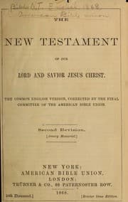 Tapa de The New Testament of Our Lord and Savior Jesus Christ