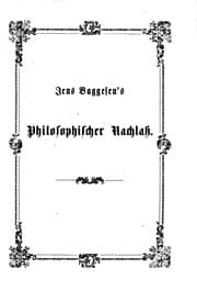 Tapa de Jens Baggesen's philosophischer Nachlass
