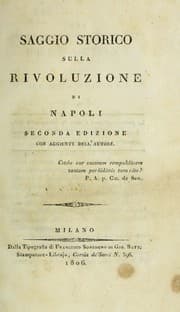 Tapa de Saggio storico sulla rivoluzione di Napoli