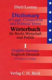 Tapa de Dictionary of Legal, Commercial and Political Terms