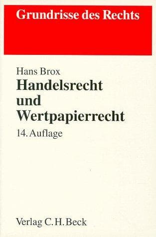 Tapa de Handelsrecht und Wertpapierrecht