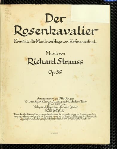 Tapa de Der Rosenkavalier