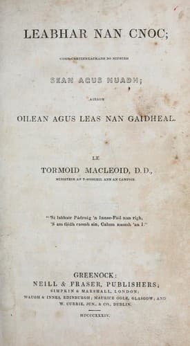 Tapa de Leabhar nan cnoc