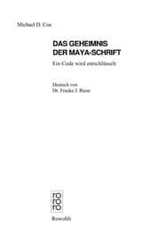 Tapa de Das Geheimnis der Maya-Schrift