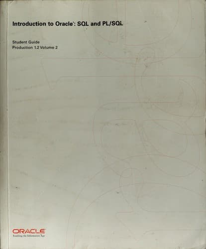 Tapa de Introduction to Oracle SQL PL/SQL