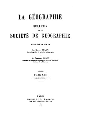 Tapa de La Géographie